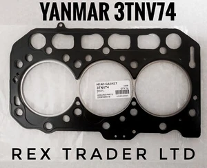 Junta de culata adecuada para Yanmar/Komatsu 3TN74, 3TNV74, 3TNV74F (hoja de metal) - Imagen 1 de 1