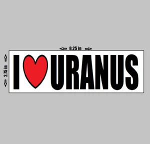 Vinyl Autoaufkleber - Ich liebe Uranus lustig Wissenschaft Planet Witz Weltraum Hintern Arsch - Bild 1 von 1