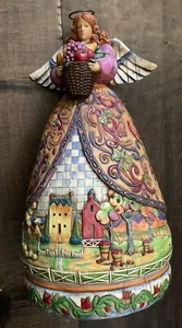 Statuetta angelo 2004 Jim Shore Heartwood Creek ""Angelo generoso"" #117675 usata - Foto 1 di 3