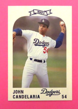 1991 LA PD Crime Prevention card, Los Angeles Dodgers - JOHN CANDELARIA