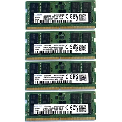 Samsung DDR5 128GB (4X32GB) 5600MHz PC5-44800 SODIMM Memory Ram M425R4GA3BB0 - Image 1 of 4