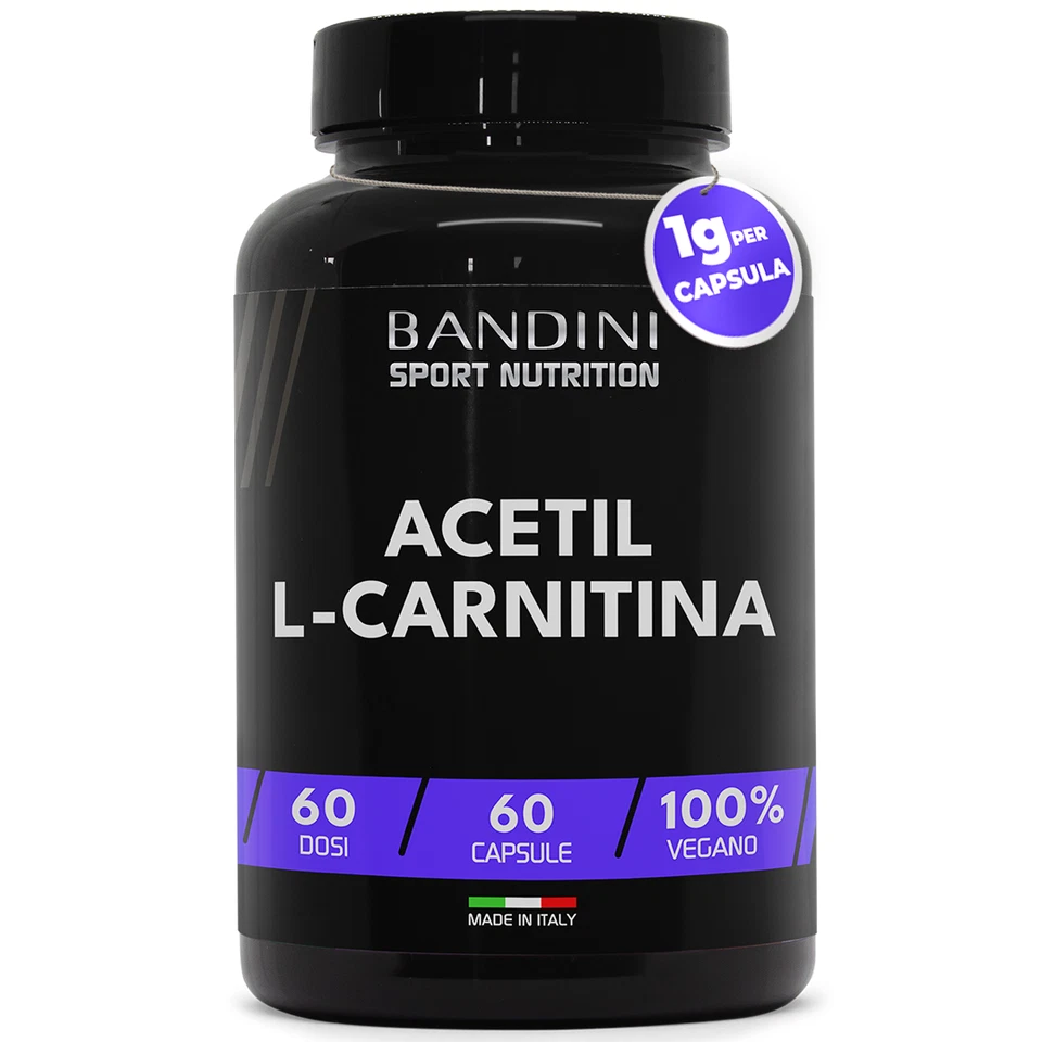 Bandini® Acetil L-CARNITINA | 60 capsule 1000 mg per CAPSULA | Palestra e Sport - Immagine 1 di 4