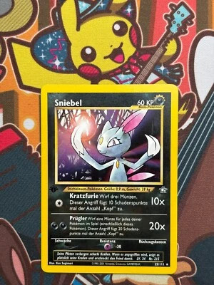 Sniebel 1. Edition 25/111 Neo Genesis deutsch Pokemon Karten NM - Bild 1 von 2