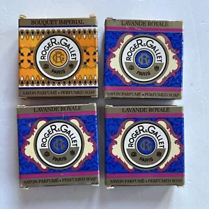Roger & Gallet Paris Lot Of 4 Soaps (3 Lavender 1 Bouquet) All 0.9 OZ. NOS Vtg. - Picture 1 of 7