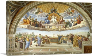 Disputation of the Holy Sacrament 1510 Canvas Print Raphael 26"x18" (.75" Deep) - Picture 1 of 11