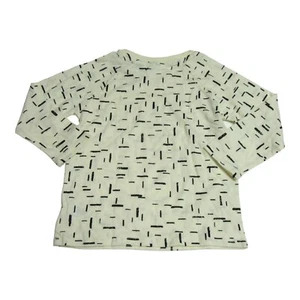 Art Class Toddler Girl Size 4T Long Sleeve Shirt Front Pocket Printed Cream - Picture 1 of 7