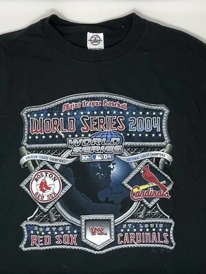 Camiseta Negra Vintage 2004 MLB Serie Mundial Medias Rojas Cardenales Matchup (XL) Foto 1 de 4