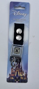 Vtg Disney Pirates Licensed Buckle Down Seatbelt Belt Key Chain / FOB- NEW! - Picture 1 of 4