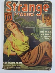 Strange Stories Pulp DEZ 1940 Sehr guter Zustand Norman Daniels Schlangenhülle! - Bild 1 von 4