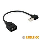 USB 2.0 A Male 90 Degree Right Angled to USB Female Extension Cable 20cm 40cm