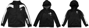 PUMA Youth Boys Zip Up Track Jacket & Hoodie Fleece Lining Logo NEW - Picture 1 of 19