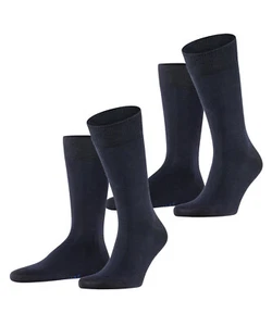 FALKE Happy Herren Socken Strümpfe 2er Pack Blau Dark Navy 43-46 Business *Neu* - Bild 1 von 3