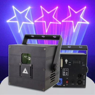 4W RGB 3D Laser Beam Scanner Stage Light DJ Disco Bar Club Party Effect Lighting - Image 1 of 4