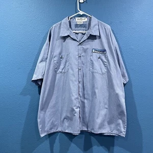 Camisa azul de manga corta con botones para hombre Disneyland Resort talla 4XL - Imagen 1 de 17