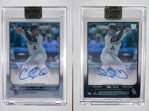 COLTON WELKER RC AUTO #CAA-CWE Colorado Rockies 2022 Topps Clearly Authentic - Picture 1 of 1