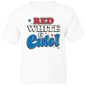 American Flag Red White Cute 4th of July T-shirt Funny USA Shirt Toddler Youth - Picture 1 of 1