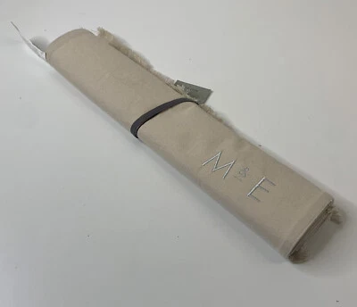 West Elm Nuevo Con Etiquetas Deshilachado Bronceado 14X 19 M & E Monograma Conjunto De 2 Alfombrillas K7 Foto 1 de 4