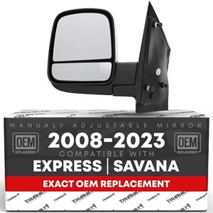 Driver Side Mirror for Chevrolet Express, GMC Savana - Manual Folding - Drive... - Picture 1 of 7