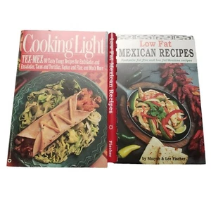 Low-Fat Mexican Recipes Cooking Light Tex- Mex Cookbook Lot of 2 - Picture 1 of 9