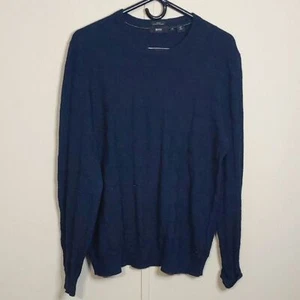 Hugo Boss Cotton Cashmere Crewneck Sweater Slim Fit, Men's Size Medium - Picture 1 of 7