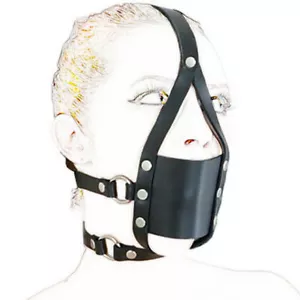 Fetisch Kunstleder Mundknebel mit Ball Gag Maske Bondage Fesseln Maulkorb DE - Bild 1 von 13