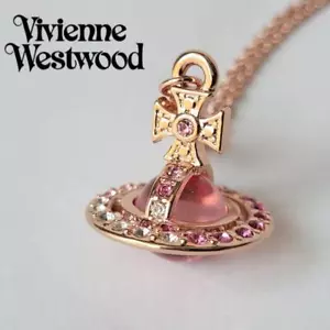 Vivienne Westwood CLARETTA Tiny Orb Halskette Gold x Pink ohne Box Outlet - Bild 1 von 24