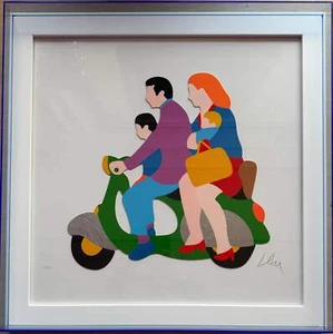 Family business Marco Lodola Opera SERIGRAFIA Firmata Numerata + Cornice Pop Art - Foto 1 di 1