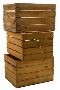 3 Stück Massive Apfelkisten Obstkisten holzkiste Obstkiste aus dem Alten Land - Bild 1 von 4