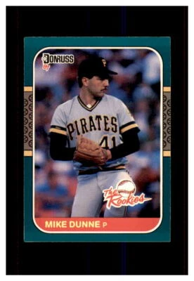 1987 DONRUSS THE ROOKIES ROOKIE #38 MIKE DUNNE PIRATES - Image 1 of 2
