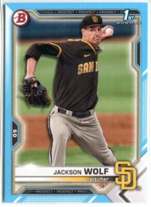 JACKSON WOLF 2021 Bowman SKY BLUE Parallel /499