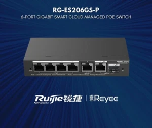RUIJIE RG-ES206GS-P Managed L2 PoE Switch with 6 Gigabit PoE ports 802.3af/at - Picture 1 of 5