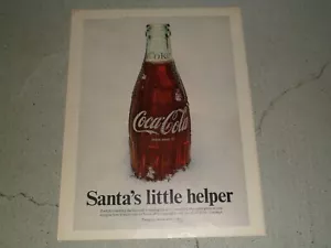 1968 COKE COCA-COLA SANTA'S LITTLE HELPER ARTIKEL / ANZEIGE - Bild 1 von 1