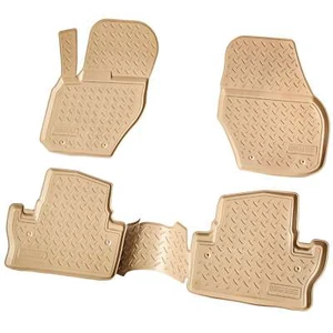 3D Goma Alfombrillas para Volvo V60 Año Fab. 2010-2018 Beige Ajuste Con Borde - Picture 1 of 1