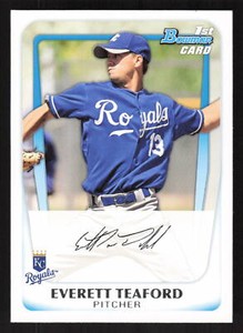 2011 Bowman Prospects  Everett Teaford #BP20 Kansas City Royals