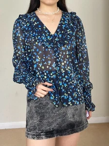 Size M French Connection Ferna Bella Long Sleeve Multi Women - Picture 1 of 10