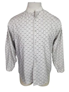Wah Maker White Geometric Design Western Cowboy Reenactment Shirt - MEDIUM - Picture 1 of 6