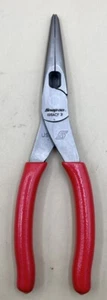 SNAP-ON 196ACF 8" TALON GRIP RED LONG NOSE NEEDLE NOSE PLIERS (MVP030711) - Picture 1 of 3