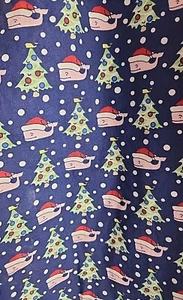 Vineyard Vines Adult Medium Lounge Pajama Pants Pockets Santa Whales - Navy - Picture 1 of 5