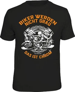 Herren T-Shirt Biker werden nicht grau - Das ist Chrom Männer Sprüche-Shirt - Picture 1 of 2