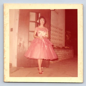 Vintage Photograph Lovely Hawaiian Teen Girl Woman Bridesmaid Prom Dress Hawaii - Picture 1 of 2