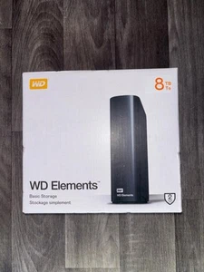 Western Digital Elements 8TB External Hardrive HDD - Photo 1/3