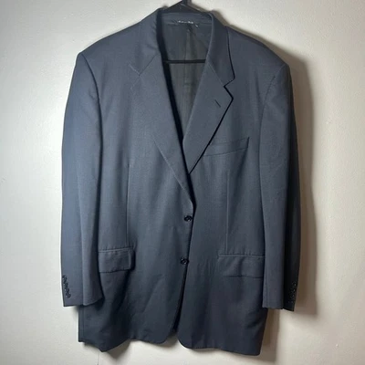 Canali Men's Gray Blue Wool 2 Piece Suit  Size 44 R Made in Italy - Image 1 of 4
