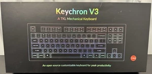 Keychron V3 Wired A TKL Mechanical Keyboard, Hot-Swap RGB Backlight Brown Switch - Picture 1 of 10