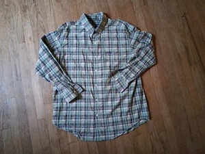 Chaps By Ralph Lauten Plaid Butto. Shirt Green Long Sleeve Men's XL - Picture 1 of 11