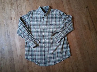 Chaps By Ralph Lauten Plaid Butto. Shirt Green Long Sleeve Men's XL - Image 1 of 4