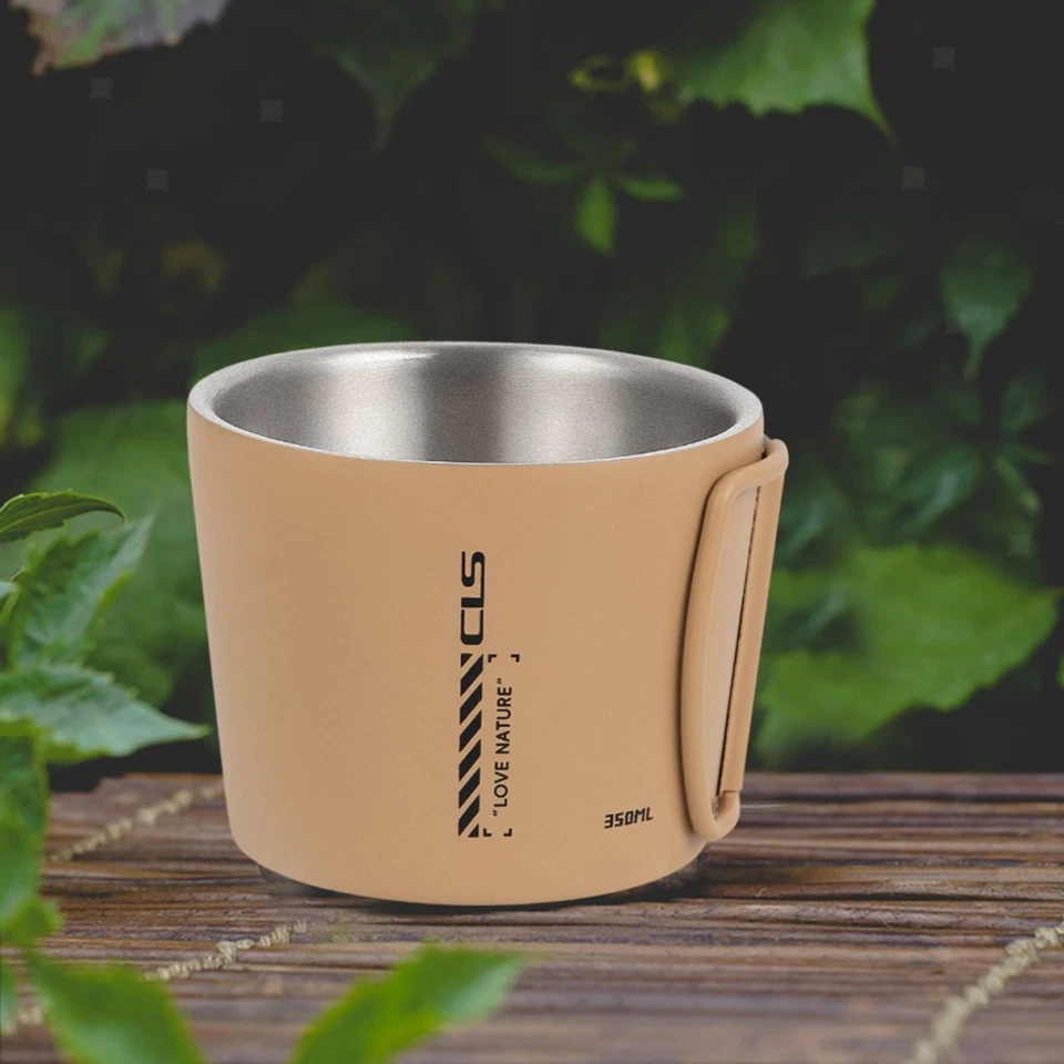 Camping Mug Camping Cup Stainless Steel Hiking Travel Lightweight Reusable - Image 1 of 1
