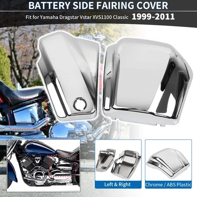 Battery Side Fairing Covers For Yamaha V-Star 1100 XVS1100AW Classic 1999-2011 Foto 1 de 4