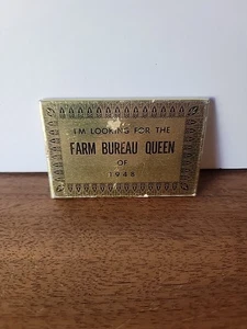 1948 FARM BUREAU QUEEN Pocket Mirror /0925-ymmoor3 - Picture 1 of 6
