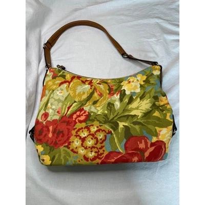 Relic Floral Hobo Bag Purse Shoulder Bag Brown Handle Colorful Print - Image 1 of 4