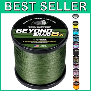 Lenza da Pesca Intrecciata Bianca - 8 Fili - Resistente all'Abrasione - Foto 1 di 8